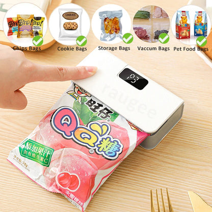 Plastic Bags Sealer Mini Heat Bag Sealing Machine 2 in 1 Heat Bag Sealer Food Packaging Sealing Machine Portable Bags Sealer