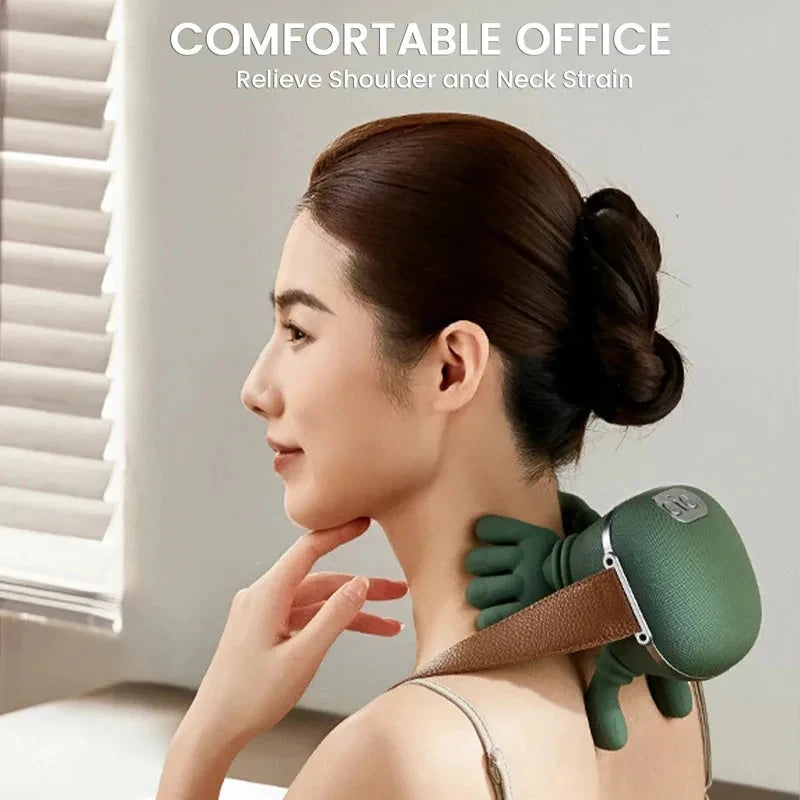 Neck Shoulder Massager Deep Tissue Shiatsu Back Cervical Massage Machine Bionic Electric