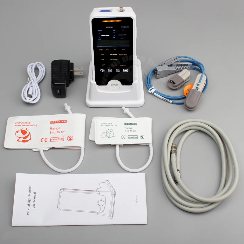 Vet Animal Dog Cat Monitor Sphygmometer Handheld NIBP SPO2 Function Patient Monitor Veterinary Equipment Machine
