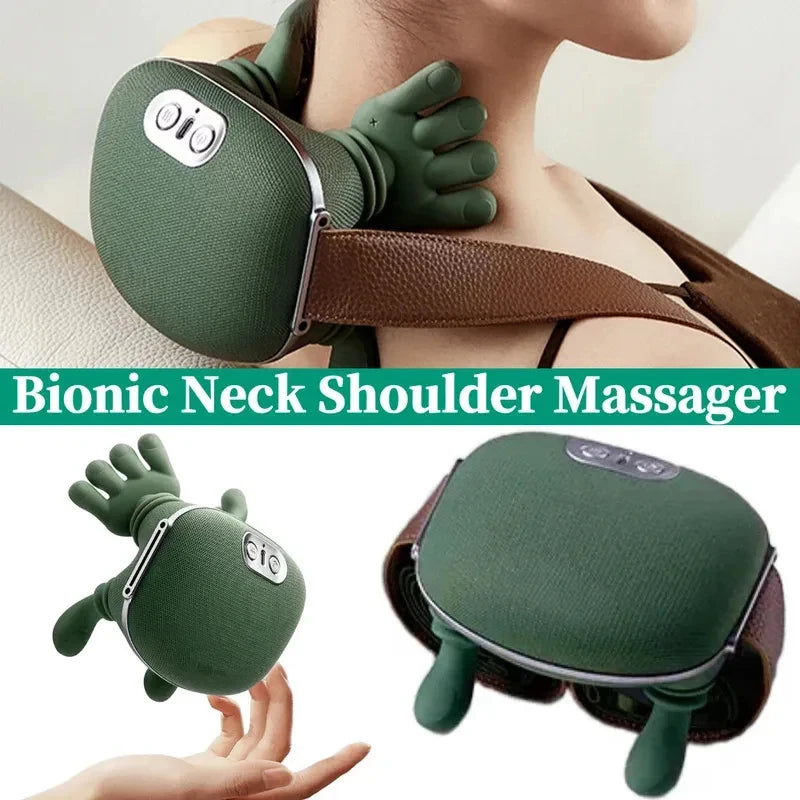 Neck Shoulder Massager Deep Tissue Shiatsu Back Cervical Massage Machine Bionic Electric
