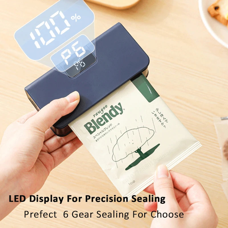 Plastic Bags Sealer Mini Heat Bag Sealing Machine 2 in 1 Heat Bag Sealer Food Packaging Sealing Machine Portable Bags Sealer
